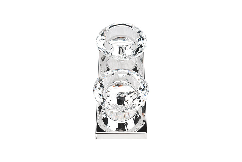 CRYSTAL CANDLE STAND ON BASE