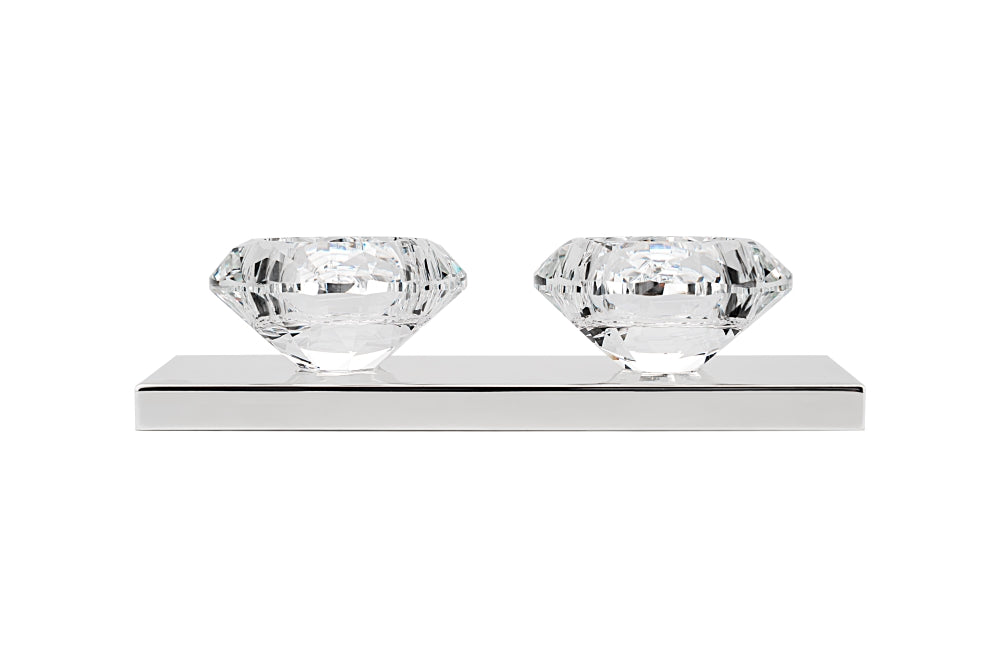 CRYSTAL CANDLE STAND ON BASE