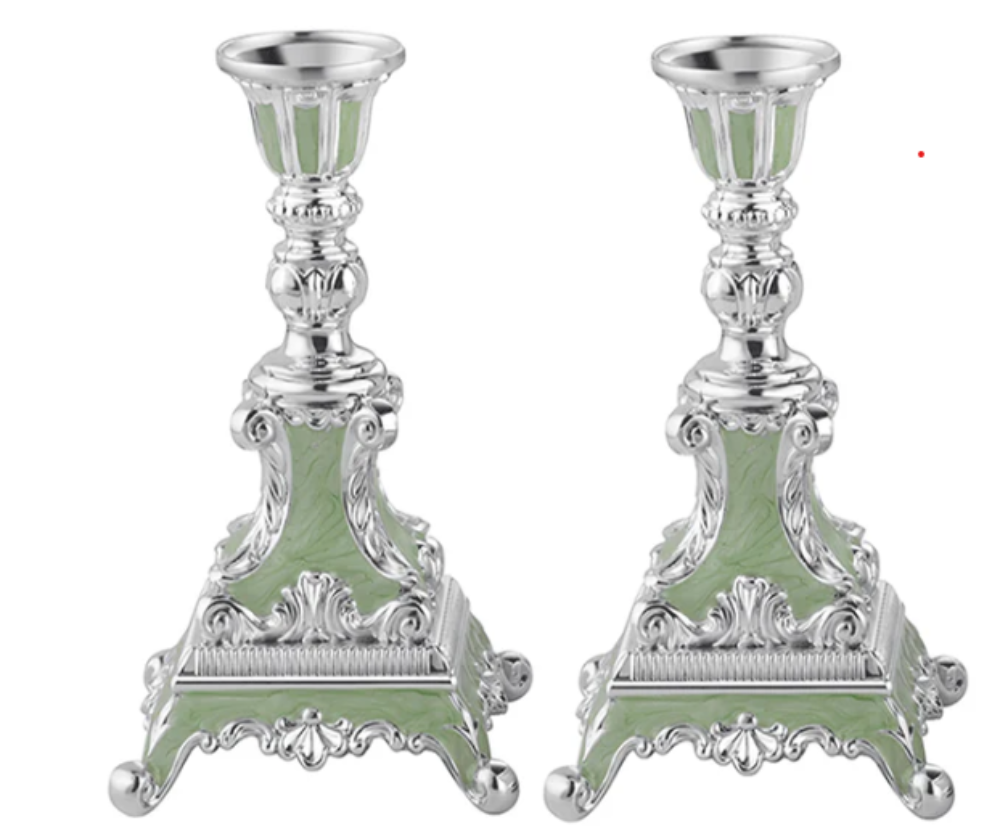 CANDLE STAND PAIR (ENAMEL )