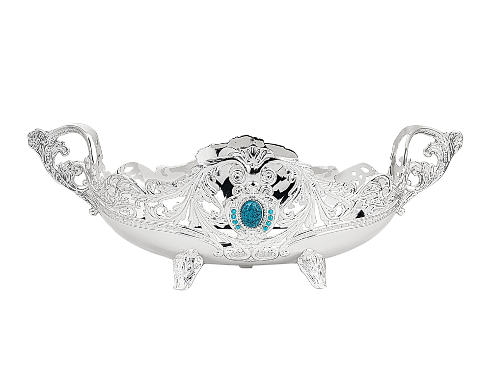 OVAL BLUE STONE BOWL