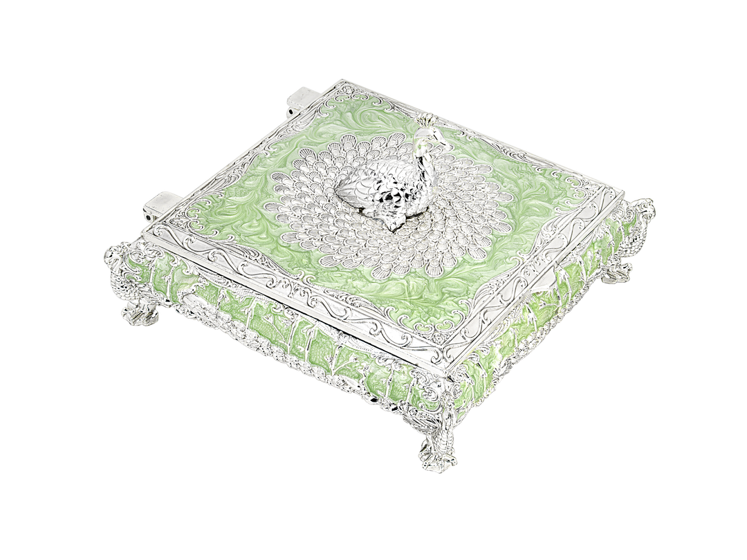 2 PEACOCK BOX TRAY